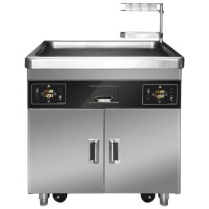Buy cheap Commercial Kitchen Multifunctional Mobile Teppanyaki Grill Table with Double Furnace from wholesalers