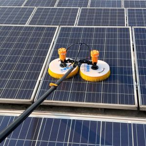 High Altitude Solar Panel Cleaning System with Physical Cleaning Principle and