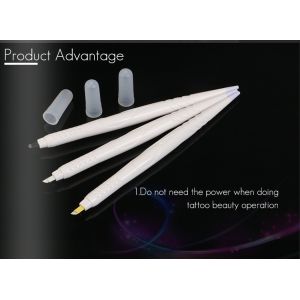 Dual Head Disposable Manual Tattoo Pen Permanent Makeup Hand Tool With EO Gas