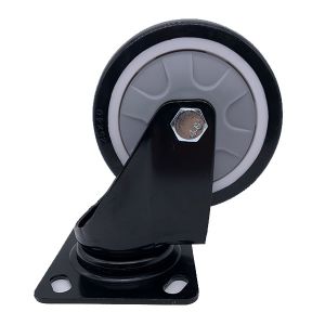 Buy cheap Swivel 5 Inch Plate Caster Wheels  On Black Polyurethane Wheels from wholesalers