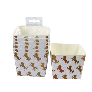Buy cheap PE coating Foil Horse Pattern Paper Baking Pans from wholesalers