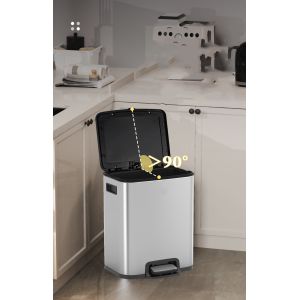 Buy cheap 20L Home Stainless Steel Bucket Double Wall Stainless Steel Bucket Trash Can Waste Bin with Lid from wholesalers