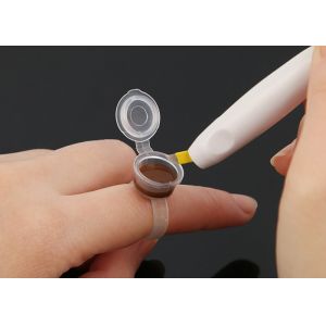 Buy cheap Clear ECO Ring Cup Tattoo Ink Cup With Cap Semi Permanent Pigment Cup from wholesalers