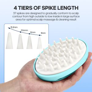 Buy cheap Blue Easy Clean Scalp Massager With 3 Interchangeable Scrubbers from wholesalers