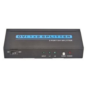 Signal Transmission 3.4Gbps Serial Link 1x2 DVI Splitter