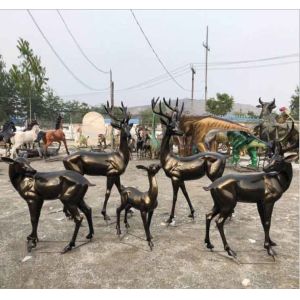 Buy cheap ODM Mirror Polished Bronze Outdoor Garden Deer Statues from wholesalers