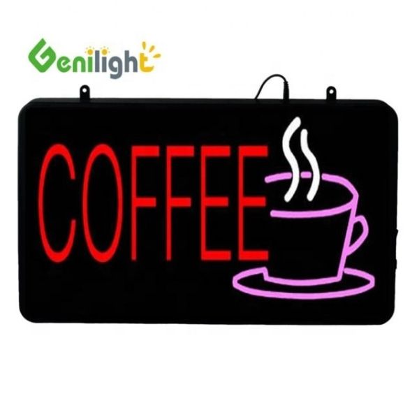 High Resolution LED Neon Sign for Self-Service Business Illuminated Open Coffee
