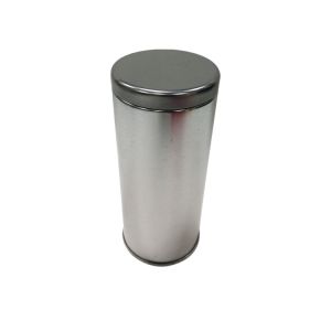 Buy cheap Classic Glossy Varnish Silver Tea Caddy Tin Canisters With Airtight Plastic Ring On Lid from wholesalers