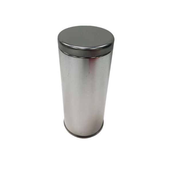 Buy cheap Classic Glossy Varnish Silver Tea Caddy Tin Canisters With Airtight Plastic Ring On Lid from wholesalers