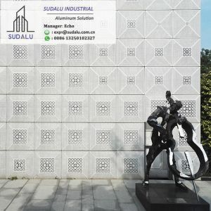Buy cheap SUDALU RAL PDVF Colour Aluminum 3D Perforated Exterior Panel Metal cnc Curvel Panel for Facade Cladding Wall from wholesalers