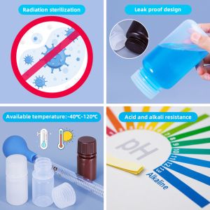 PP Wide Mouth Laboratory Reagent Bottle 5ml-1000ml for Chemical Investigations