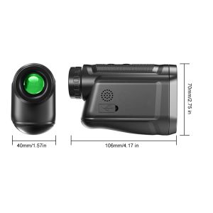 Digital laser rangefinder with side screen, golf rangefinder, hunting telescope
