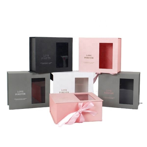 Quality Wedding Favor Box Packaging Cardboard Cosmetic Paper Soap Flower Gift Boxes With Window for sale