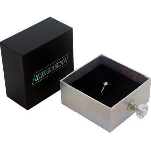 Buy cheap Custom Luxury Black Paper Sliding Drawer Velvet Jewelry Ring Box from wholesalers