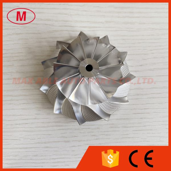 Quality GT15-25 52.00/76.13mm 11+0 blades turbo milling/aluminum 2618/billet compressor wheelel for sale