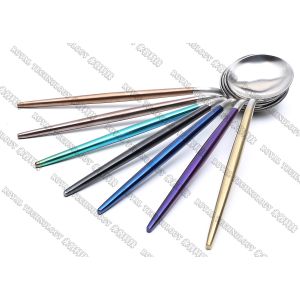 China Stainless Steel Forks Spoons And Knives PVD Gold Plating on sale