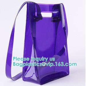 Buy cheap Backpack bag, Shoulder bag,Promotional Waterproof CosmetiClear Vinyl Bags With Handles Clear Makeup Set PVC Zipper Bag, from wholesalers