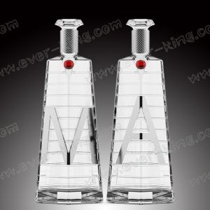 Buy cheap 750ml Double Tower Shaped Liquor Glass Bottles from wholesalers