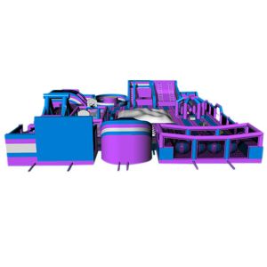 Buy cheap Custom Purple Gigantic Inflatable Theme Park / Kids Trampoline Park from wholesalers