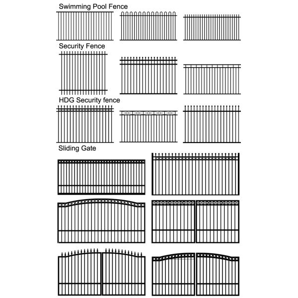 Steel Fence Panels for Garden Fencing, Steel Swimming Pool Fencing