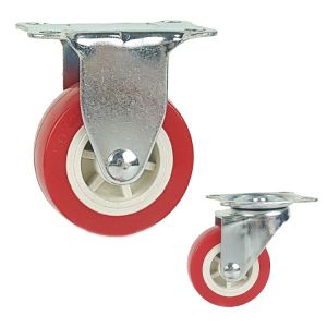Buy cheap 66LBS Capacity Red Wheels Threaded Castor Wheels from wholesalers
