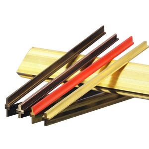 China T Shape Brass Transition Strip Metal Threshold Flooring Trim Tile Transition Edge Strips on sale