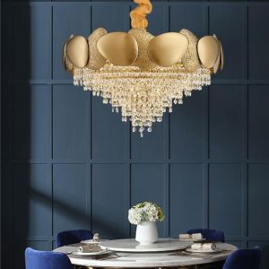 Buy cheap D60*H40cm E14 Luxury Pendant Lights 4000K Large Round Crystal Chandelier from wholesalers