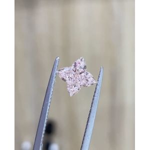 China Fancy Cut Flower Shape Lab Grown Baby Pink Diamonds IGI Certified VVS Clarity on sale