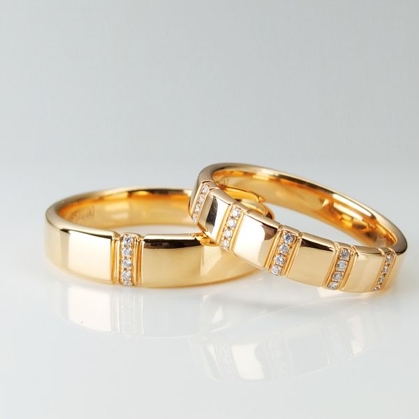 Buy cheap Bright Columnar Inlays Diamond 9g Unique Anniversary Rings from wholesalers