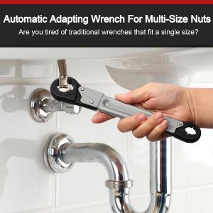 Buy cheap Plumbing Tools Angle Stop Wrench Kit Kwik Tite Angle-On Adjustable Wrench for Professional Plumbers Black and Maintenance worker from wholesalers