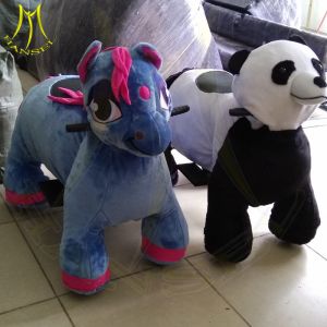 Hansel amusement walking coin operated motorized plush riding animals