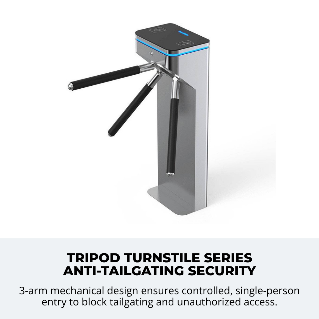 Buy cheap Hydraulic Buffer Anti-Tailgating 304 Stainless Steel Tripod Turnstile Gate with 1.2mm Thickness for Indoor/Outdoor Use and Bi-directional Pass from wholesalers