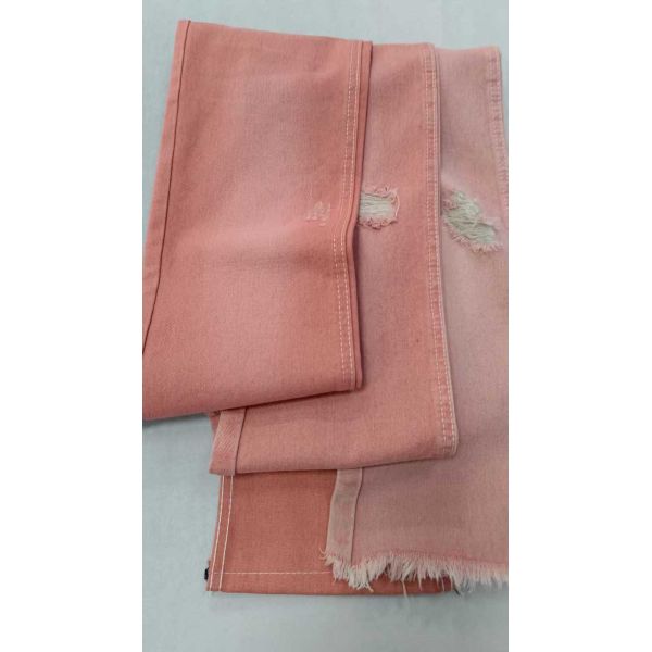 10.6oz Pink Left twill with full width 180cm construction 10*7 Denim fabric JSD3023P for jeans