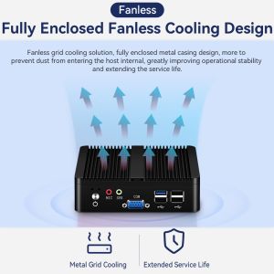 Intel Celeron J6412 Industrial Fanless PC With Dual LAN And DDR4 Up To 16GB