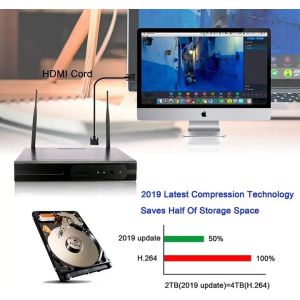 Buy cheap NVR HD 8CH WiFi Wireless Camera System 1080P Outdoor Indoor CMOS from wholesalers