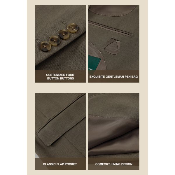 Professional Slim Suit for Men's Formal Attire in Customized Color and Woven Weaving