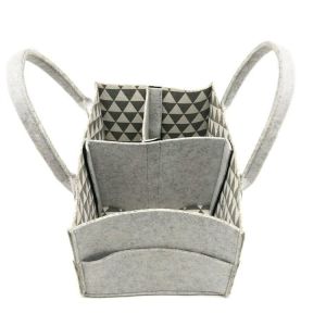 Multi Functional Diaper Organizer Basket With Removable Compartments