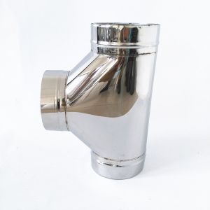 6" Inner Diameter Class A Double Wall Chimney Pipe Insulation Tee With Cap