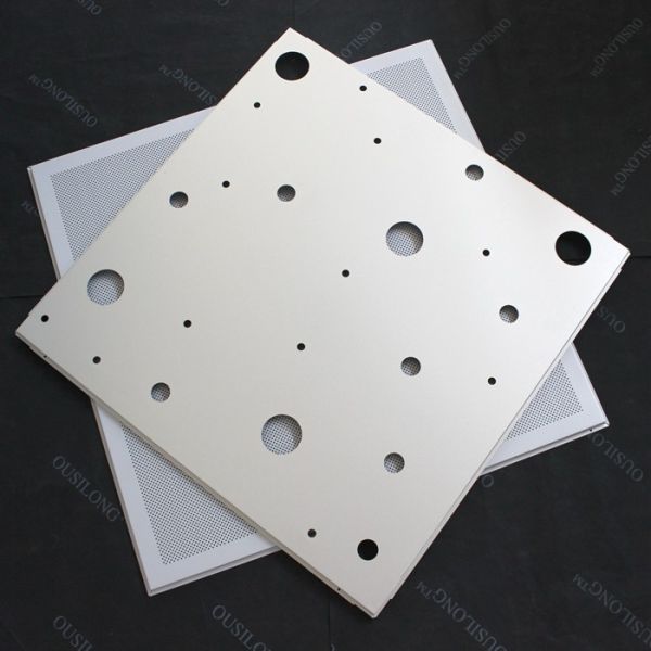 Buy cheap CNC Perforated Lay In Ceiling Tiles 600x600mm False Ceiling Panel RAL9010 from wholesalers