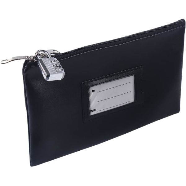 Canvas Lockable Money Storage Pouches Perfect for Secure Cash Handling in Retail