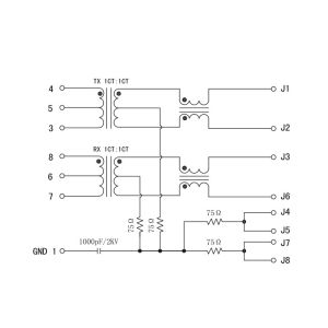 P26-105-18U7 | LPJ16221AFNL 10/100Base Magnetic RJ45 Jack