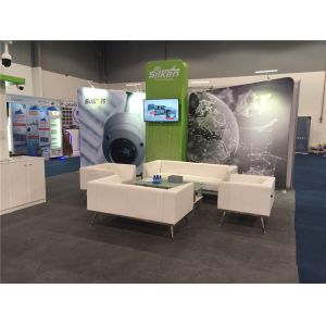 Aluminum Tube Pop Up Exhibition Display Tension Fabric Vivid Graphic Image