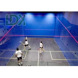 Buy cheap Panoramic AllGlass Squash Court Blus Glass Wall Squash Venue High Visibility Squash With Support Lighting System from wholesalers
