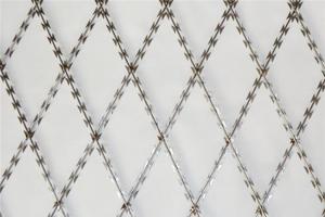 Buy cheap Hot Dip Galvanized Welded Razor Wire 1m-2.5m Diamond Mesh product