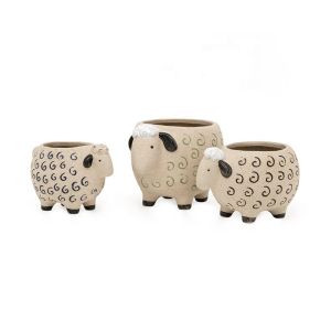 Buy cheap Wholesale hot sale lovely instagram 3D unique sheep succulent flower pot in pottery clay ceramic from wholesalers