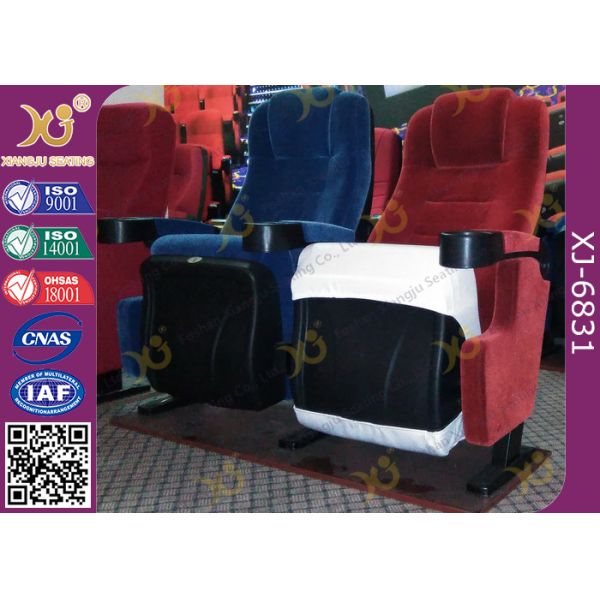 Quality Fixed Seat Back Foldable Armrest Fire Retardance Fabric With PP Cup Holder for sale