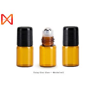 Buy cheap Elegant Glass Roll On Bottles  Smooth Pure Natural Amber Practical  With Screw Cap from wholesalers
