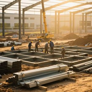 Pre-engineered Steel Warehouse with Q355B Frame 400-1500mm Span