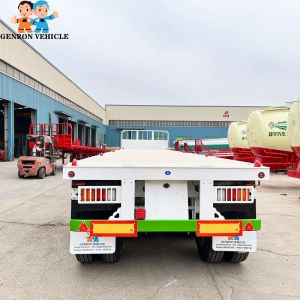 Buy cheap 12.5 Meters 45 Tons flat bed Container Semi Trailer from wholesalers