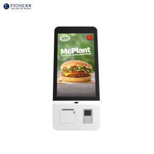 23.8inch PCAP Self Service Kiosk Commercial Self Ordering Touch Screen Solution